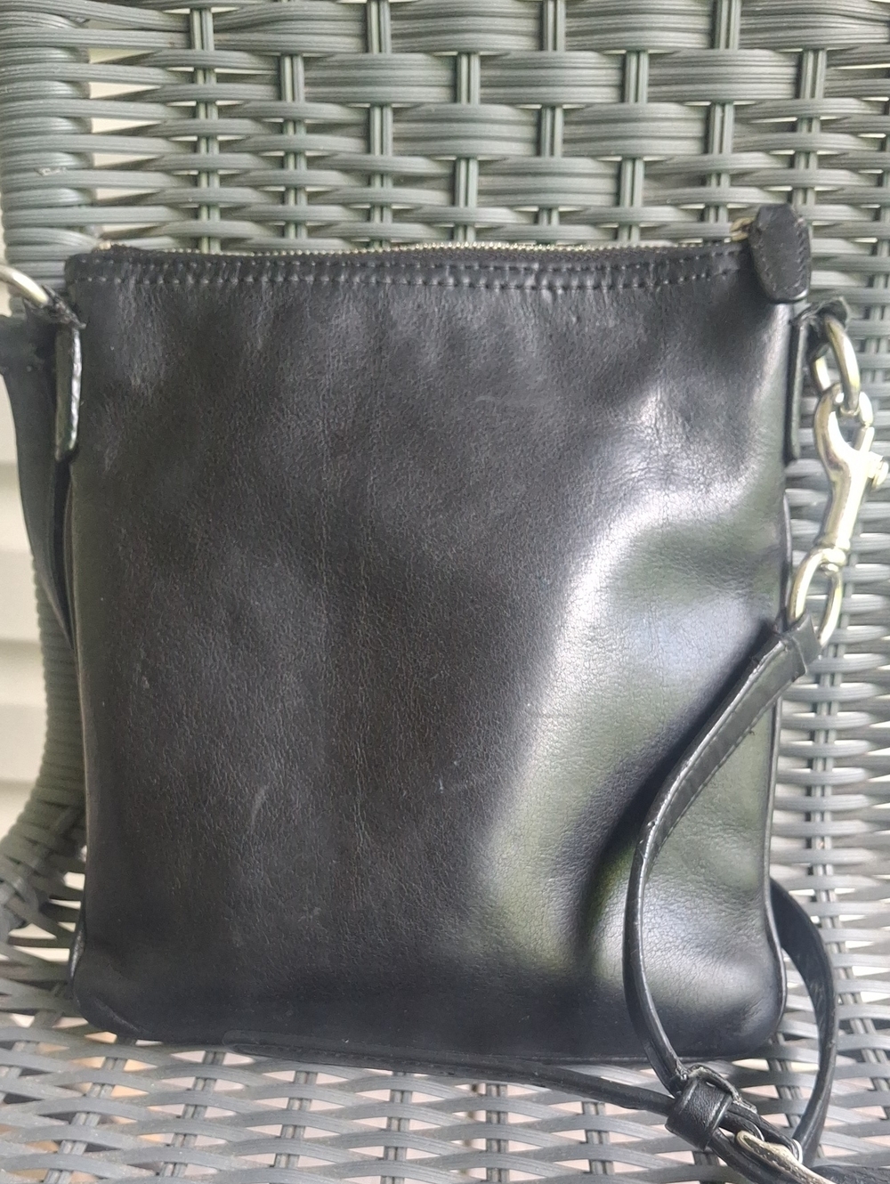 Coach Black Leather Crossbody with Front Zip Pocket - Picture 4 of 8